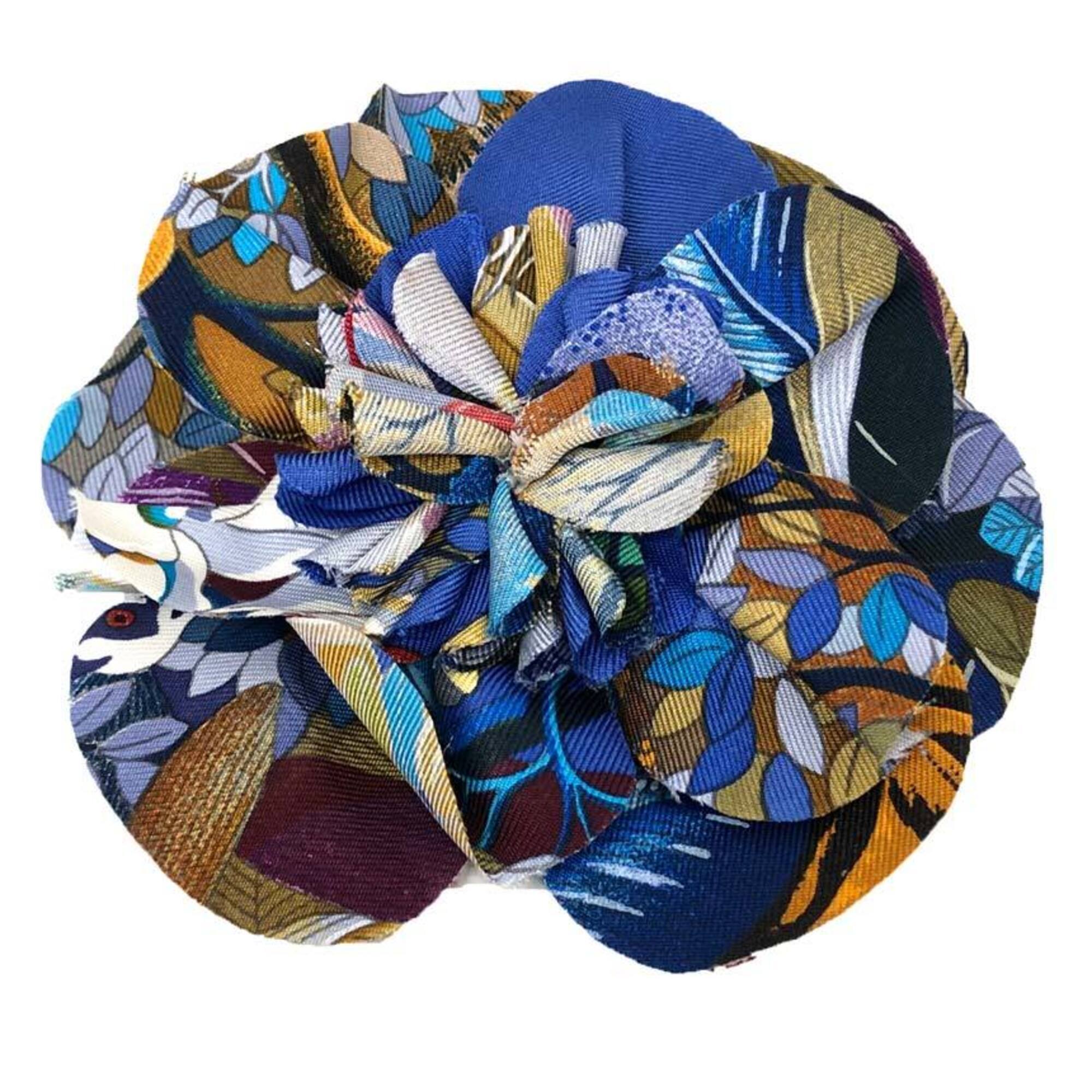 Hermes Hermes Hair Clip Corsage Flora (Blue) Accessory